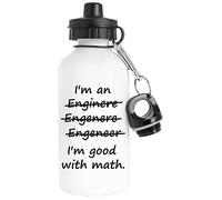 Luxogo Im An Engineer Im Good At Math Bouteille d'eau Acier Inoxydable Voyageur Blanc Water Bottle Stainless Steel Traveller White