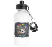 Luxogo Je Traverse Une Crise Possum Bouteille d'Eau en Acier Inoxydable Voyageur Blanche Water Bottle Stainless Steel Traveller White