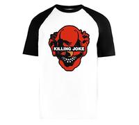 Luxogo Killing Joke Unisexe Blanc Baseball T-Shirt Homme Femme Manches Courtes Baseball T-Shirt Short Sleeves