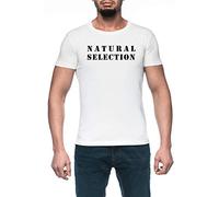 Luxogo Natural Selection Homme Blanc T-Shirt Manches Cortes Men's White T-Shirt