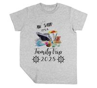 Luxogo Oh Bateau C'est Un 2025 Famille Voyage Garçon Filles Unisexe Gris T-Shirt Manches Cortes Kids Grey T-Shirt