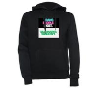 Luxogo Trans Personnes Exister. Milliardaires Ne devrait Pas Unisexe Noir Sweat À Capuche Homme Femme Unisex Black Hoodie Men's Women's