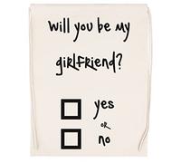 Luxogo Will You Be My Girlfriend Yes Or No Sac de Sport Beige à cordon De Serrage Unisexe Drawstring Bag Gym