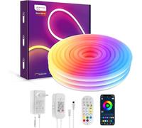 LUXONIC Bande LED Néon 5M, Bluetooth Ruban Led RGBIC, LED Chambre Étanche IP65 Silicone avec Synchronisation Musicale, Bricolage, 24V Led Néon pour la maison, Mariage, Fête, Intérieur, extérieur