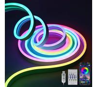 LUXONIC Neon Ruban LED 3M, RGBIC Étanche Bande LED avec APP/Télécommande, Synchronisation Musicale, USB 5V Flexible Néon Bandeau Lumineuse Led pour Décoration maison, Cuisine, Chambre, Extérieur