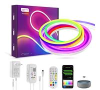 LUXONIC Smart Bande LED Néon 5M, Ruban Led RGBIC avec Synchronisation Musicale, Bricolage, Alexa, Assistant Google, Led Néon 5M pour Décoration Chambre Salon Gaming Room