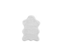 -LUXOR- living Coste Lot de 2 Tapis Moelleux en Fourrure synthétique pour Chambre à Coucher - Idéal pour Une Utilisation comme Descente de lit - 55 x 80 cm - Blanc