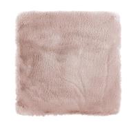 -Luxor- Living Coste - Lot de 4 Coussins de Chaise - en Fourrure synthétique - pour décoration de Salon ou de Chaise - Coussins d'assise Confortables - 40 x 40 cm - Carré - Vieux Rose