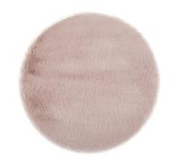 -LUXOR- living Coste - Tapis Moelleux en Fourrure synthétique pour Chambre à Coucher - Idéal pour Une Utilisation comme Descente de lit - Tapis Confortable en Fourrure d'agneau - 80 cm - Rond - Vieux