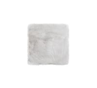 -Luxor- Living Coussin d'assise Coste - en Fourrure synthétique - pour décoration de Salon ou de Chaise - Coussin d'assise Confortable - 40 x 40 cm - Gris - 1 pièce