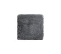 -Luxor- Living Coussin d'assise Coste - en Fourrure synthétique - pour décoration de Salon ou de Chaise - Coussin d'assise Confortable - 40 x 40 cm - Carré - Anthracite