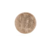 -LUXOR- living Coussin d'assise Coste - en Fourrure synthétique - pour décoration de Salon ou de Chaise - Coussin d'assise Confortable - 40 cm - Rond - Taupe - 1 pièce