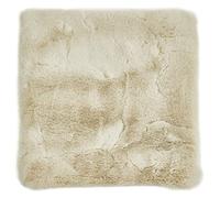 -Luxor- Living Coussin d'assise Coste - en Fourrure synthétique - pour décoration de Salon ou de Chaise - Coussin d'assise Confortable - 40 x 40 cm - Carré - Beige