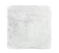 -LUXOR- living Lot de 4 Coussins d'assise Coste - en Fourrure synthétique - pour décoration de Salon ou de Chaise - Coussins d'assise Confortables - 40 x 40 cm - Carré - Blanc