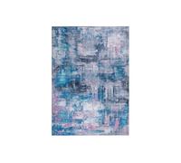 -LUXOR- living Prima Tapis de Salon au Design Vintage - Tapis de Salon à Poils Courts - Impression numérique - Design Intemporel - Gris/Bleu - 120 x 170 cm