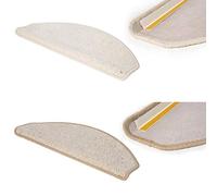 Luxor Living Tapis d'escalier de qualité supérieure Volterra-Résistant-Facile d'entretien-Intérieur en Laine Vierge-Couleur : crème-Dimensions pièces, Ivoire, 15-teiliges Set