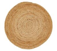 LUXOR Living Tapis Mamda - Rond en Jute - Bohème Durable Beige - Convient pour Salon et Chambre à Coucher - Produit Naturel 80 cm