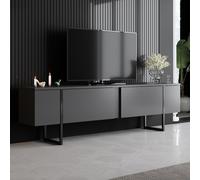 Luxor meuble tv anthracite et noir 2 portes 180cm