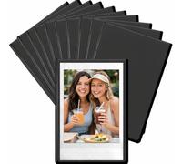 Luxoraiova 10PCS Cadres à Photos Magnétiques, 9,3 x 6,4 cm, Petit Cadre Magnetique pour Polaroid Instax Mini 11/9/8, Réfrigérateur Casier Armoire de Bureau (Noir)