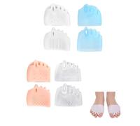 Luxorium Lot de 4 Paires Coussinets Avant-Pied & Séparateurs d'Orteils, Silicone Trous Nid d'Abeille pour Hallux Valgus, Oignon & Orteil en Marteau, Respirant, Antidouleur