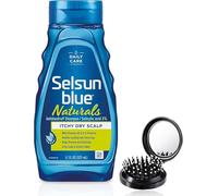 LUXPAKS Brosse à cheveux avec shampooing Celsun Blue Naturals contre les pellicules - Pour cuir chevelu sec et démangeaisons - 325,3 ml