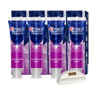 Luxpaks Squeezer Compatible with Crest 3DWhite Advanced Luminous Mint Teeth Whitening Toothpaste, 4 Pack of 3.7 oz