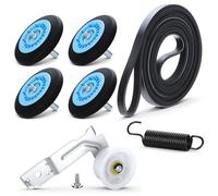 LUXRILIX Kit de réparation de sèche-linge pour Samsung, avec rouleau de tambour DC97-16782A, poulie Idlr DC93-00634A (roulements à billes améliorés), courroie de sèche-linge 602-001655 et ressort de