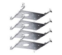 Luxrite Lot de 4 plaques de montage à encastrer LED de 7,6 à 15,2 cm, barres de suspension extensibles
