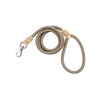Luxshiny 1.25m Laisse pour Chien Résistante Corde Escalade Cuir avec Mousqueton Métal Robuste Beige Laisse Dressage Et Promenade pour Chiens Actifs