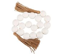 Luxshiny 1 Corde Guirlande Perles Rustiques avec Glands Décoration pour Tables Étagères et Plateaux Accessoire Unique pour Style Ferme Élément de Décor Pratique et Multifonctionnel