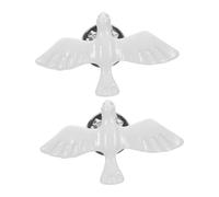 Luxshiny 1 jeu Broche Accessoires Insigne De Foi Épingle De Sainte Communion Figurine De Pigeon Modèle De Pigeon En Résine Accessoire Insigne De Insigne De 2 pièces