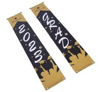 Luxshiny 1 Paire Décoration de Porte de Graduation Bannières Thématiques Élégance Accents Festifs pour Célébrations de Remise des Diplômes