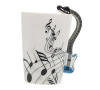 Luxshiny 1 Pièce Tasse Céramique Électrique Guitare Mug à Café Créatif avec Design Musical pour Bureau Loisirs Parfait comme Original