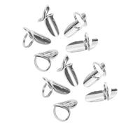 Luxshiny 10 Pièces Anneaux pour Ongles en Alliage Argenté Réutilisables et Faciles à Nettoyer, Accessoires de Manucure Élégants pour Décoration Nail Art et Tâches Ménagères