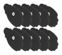 Luxshiny 10 Pièces Patchs de Massage Électrodes en Gel Silicone Noirs, Coussinets Auto-adhésifs en Tissu Non Tissé, Fournitures pour Soins Corporels et Stimulation Électrique