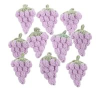 Luxshiny 10 Pièces Pendentifs de Raisin à Crocheter Charmants Accessoires Amigurumi pour Porte Décoration Adorable Réaliste