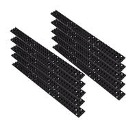 Luxshiny 10 pièces Piques Anti-Oiseaux Plastique Noir Barrière de Protection Clôture Jardin Sécurisée pour Éloigner Chats et Pigeons Résistante Aux Intempéries