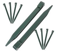 Luxshiny 10 pièces Piquets de Jardin Étanches Piquets de Paysage Résistants pour Tissus Fixation Sécurisée pour Pelouses et Tentes Vert