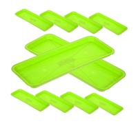 Luxshiny 10 pièces Plateau Rectangulaire Plastique pour Pots de Fleurs Soucoupe de Drainage pour Plantes Intérieur et Extérieur Pratique et Durable Couleur Verte