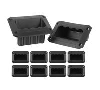 Luxshiny 10 Pièces Poignée Latérale de Haut-Parleur en ABS Noir | Petits Trous de Montage, Surface Lisse sans Aspérités, Prise Confortable, pour Caisson et Portillon