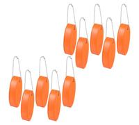 Luxshiny 10 Pièces Porte-clés EVA Orange, Bouée Ovale Compacte Chaîne | Mousse Haute Densité, Étanche et Légère, pour Pêche, Natation, Kayak, Rafting, Bagages, Télécommandes