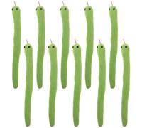Luxshiny 10 Pièces Serpent Factice pour Chatons et Petits Chats en Velours Côtelé Vert Rembourrage en Coton PP, à Mâcher Interactif Poussée Dentaire et Entraînement des Réflexes