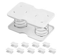 Luxshiny 10 Pièces Support de Ressort pour Boîte à Mouchoirs Blanc en Plastique et Fer Élasticité Intégrée et Levage Automatique pour Salle de Bain et Espaces de Restauration