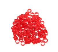 Luxshiny 100 Pièces Anneaux de Pattes pour Perroquets et Cockatiels en Plastique Orange, Faciles à Retirer, pour Identifier et Séparer Différents Types d'oiseaux