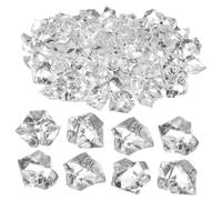 Luxshiny 100 Pièces Glaçons en Acrylique, Glaçons Décoratifs, Blanc, Haute Transparence, Aspect Réaliste, Accessoires de Photographie, Décoration Intérieure, pour Photographie et