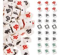 Luxshiny 100 Pièces Perles en Argile pour Fabrication de Bijoux Diy, Résistantes à L'usure, Trou, pour Bracelets et Colliers Colorés