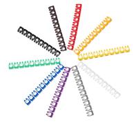 Luxshiny 100 Tubes de Marquage Numérotés 0-9 en Plastique Coloré, Clipsables pour Câbles 2,5 Mm², Étiquettes D'identification de Câbles et Marqueurs de Cordon, pour Organisation Réseau