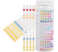 Luxshiny 100pièces Bandes Test Eau Potable avec Tube Essai et Compte-gouttes Test Facile Qualité Eau Maison Bureau Restaurant Rapide et Portable pour Analyse Multi-éléments