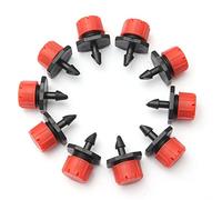 Luxshiny 100Pièces Micro Arroseurs Irrigation Réglables Émetteurs de Goutteur Eau Piquet Compatible avec Tubes de Ajustement Facile Débit Eau