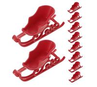 Luxshiny 10pièces Décoration Plastique Traîneau De Noël Décorations De Noël Ornement De Traîneau Plastique De Micro-Paysage pour Fêtes De Projets Artisanat